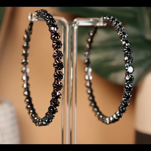 Tennis Hoop Earrings - Picture 1 of 2